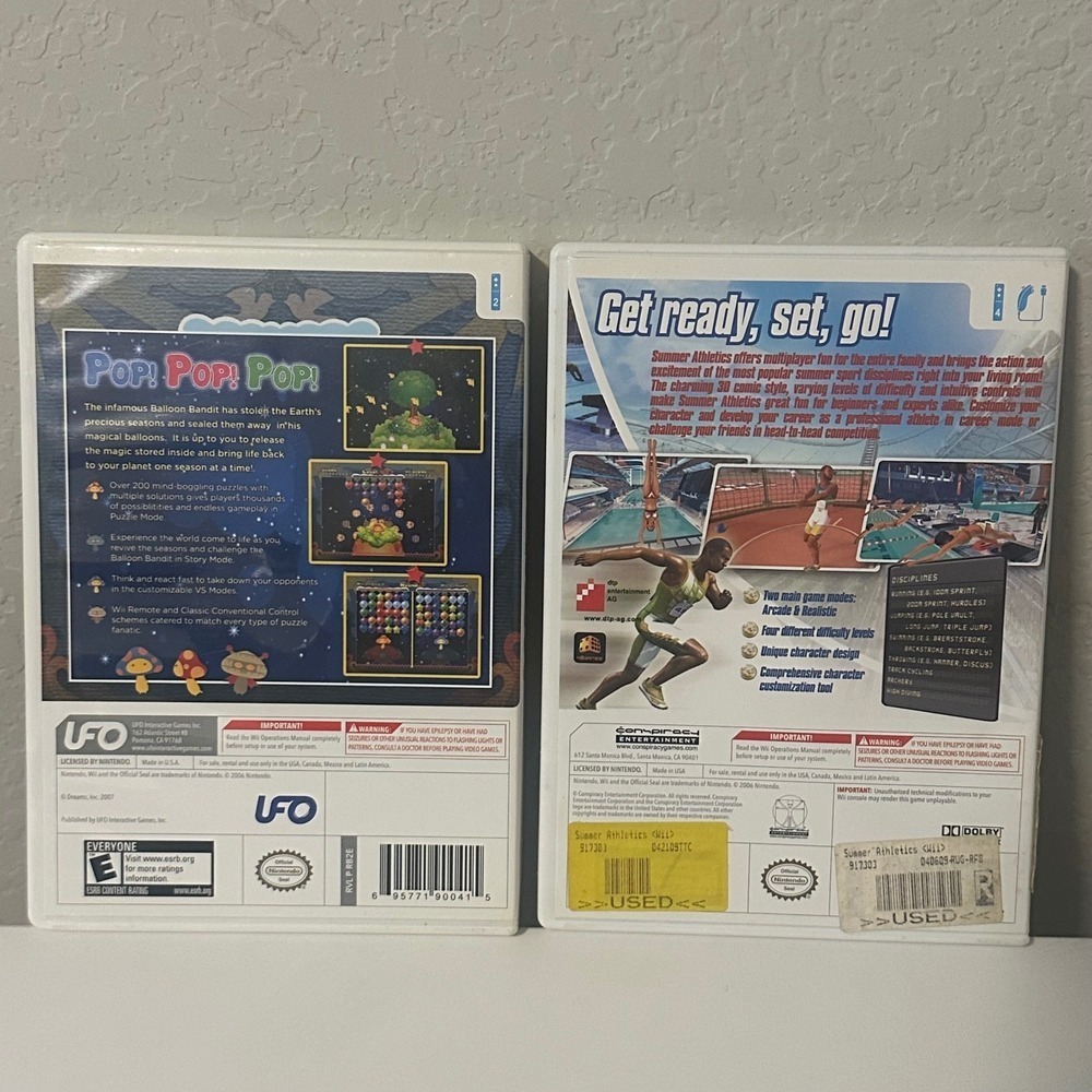 Wii Game Bundle: Summer Athletics- Ultimate Challenge‎ and Balloon Pop Games - Picture 2 of 6